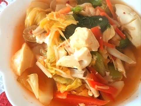 豆腐とキムチの野菜スープ☆